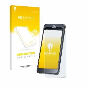 Face avant d’un emballage produit avec le logo de la marque upscreen. À côté, l’appareil Orderman 10 est représenté avec la pr