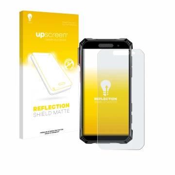 Face avant d’un emballage produit avec le logo de la marque upscreen. À côté, l’appareil Soyes S10 Max est représenté avec la 