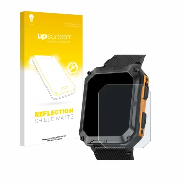 Face avant d’un emballage produit avec le logo de la marque upscreen. À côté, l’appareil Stahlgear Thor est représenté avec la