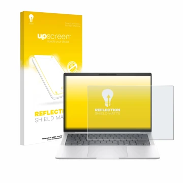 Face avant d’un emballage produit avec le logo de la marque upscreen. À côté, l’appareil HP EliteBook 1040 G11 est représenté 