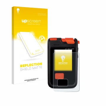 Face avant d’un emballage produit avec le logo de la marque upscreen. À côté, l’appareil Mammut Barryvox S2 est représenté ave