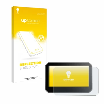 Face avant d’un emballage produit avec le logo de la marque upscreen. À côté, l’appareil Elegoo Centauri Carbon 4,3