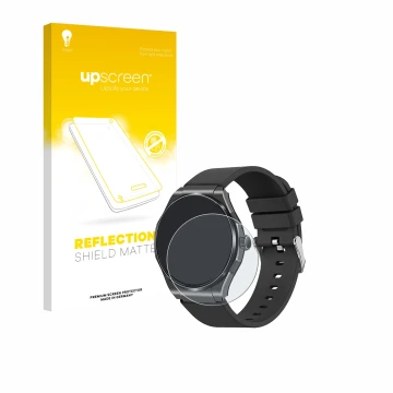 Face avant d’un emballage produit avec le logo de la marque upscreen. À côté, l’appareil Knauermann Pro 3 2024 (rond) est repr