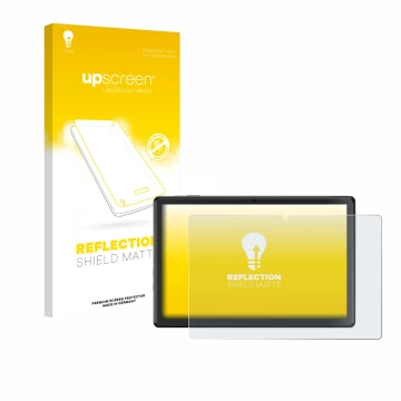 Face avant d’un emballage produit avec le logo de la marque upscreen. À côté, l’appareil SGIN T10 Pro 10.1