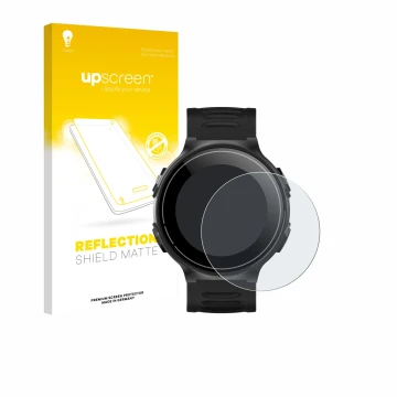 Face avant d’un emballage produit avec le logo de la marque upscreen. À côté, l’appareil Kiprun GPS 500 Coros est représenté a