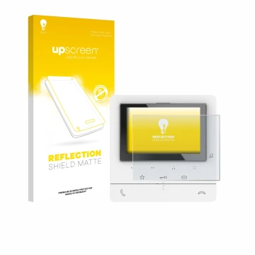 Face avant d’un emballage produit avec le logo de la marque upscreen. À côté, l’appareil Biticino 344672 est représenté avec l