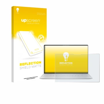 Face avant d’un emballage produit avec le logo de la marque upscreen. À côté, l’appareil Dell XPS 13 9350 2024 est représenté 