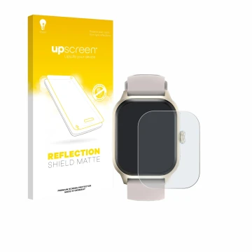 Face avant d’un emballage produit avec le logo de la marque upscreen. À côté, l’appareil LAOYABB QS07 2.01