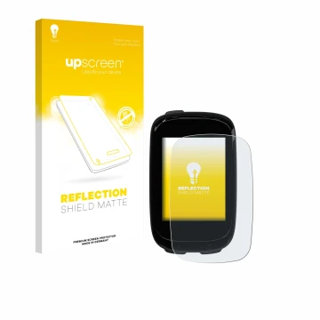 Face avant d’un emballage produit avec le logo de la marque upscreen. À côté, l’appareil Decathlon Van Rysel GPS 500 est repré