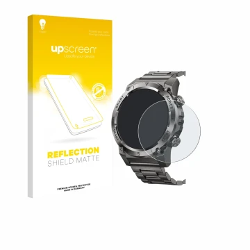 Face avant d’un emballage produit avec le logo de la marque upscreen. À côté, l’appareil Naixues 55G 1.46