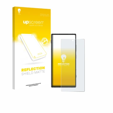 Face avant d’un emballage produit avec le logo de la marque upscreen. À côté, l’appareil ZTE Nubia Z70S Ultra est représenté a