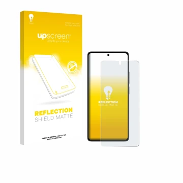 Face avant d’un emballage produit avec le logo de la marque upscreen. À côté, l’appareil Xiaomi Poco M6 Pro 4G est représenté 