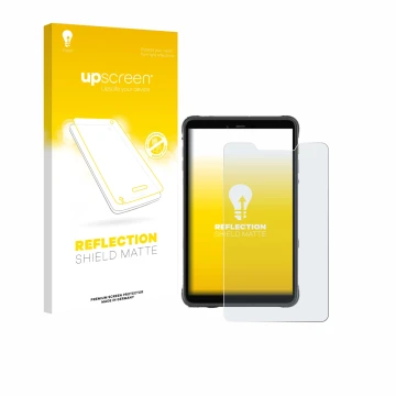 Face avant d’un emballage produit avec le logo de la marque upscreen. À côté, l’appareil Ulefone Armor Pad Pro est représenté 