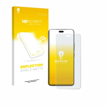 Face avant d’un emballage produit avec le logo de la marque upscreen. À côté, l’appareil Xiaomi Civi 5 Pro est représenté avec