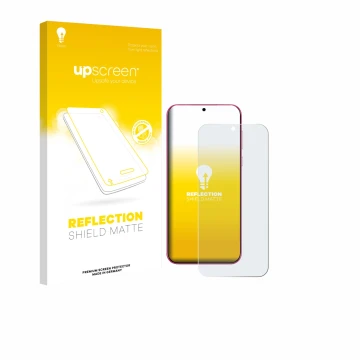 Face avant d’un emballage produit avec le logo de la marque upscreen. À côté, l’appareil Huawei Pura 80 est représenté avec la