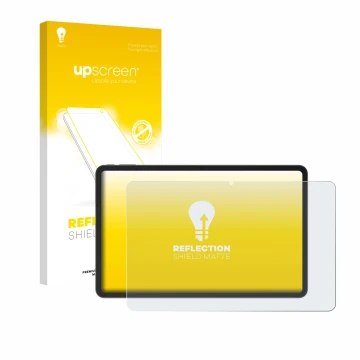 Face avant d’un emballage produit avec le logo de la marque upscreen. À côté, l’appareil Doogee V Pad 12