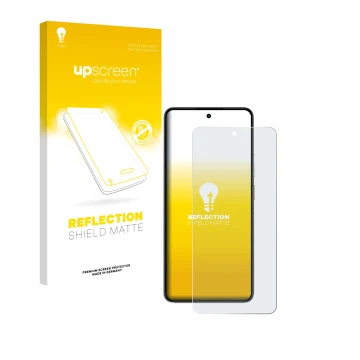 Face avant d’un emballage produit avec le logo de la marque upscreen. À côté, l’appareil realme P3 5G est représenté avec la p