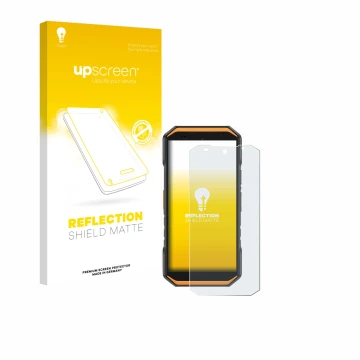 Face avant d’un emballage produit avec le logo de la marque upscreen. À côté, l’appareil Ulefone Armor X32 Pro est représenté 
