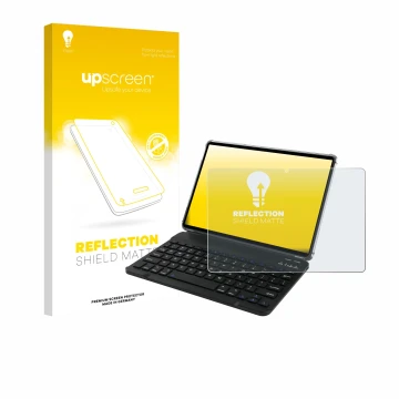 Face avant d’un emballage produit avec le logo de la marque upscreen. À côté, l’appareil Tabwee T90 est représenté avec la pro