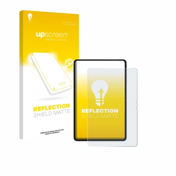 Face avant d’un emballage produit avec le logo de la marque upscreen. À côté, l’appareil Blackview MEGA 3 est représenté avec 