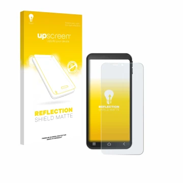 Face avant d’un emballage produit avec le logo de la marque upscreen. À côté, l’appareil Emporia Smart 7 Lite est représenté a