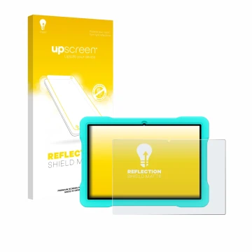 Face avant d’un emballage produit avec le logo de la marque upscreen. À côté, l’appareil UJJ U8 est représenté avec la protect