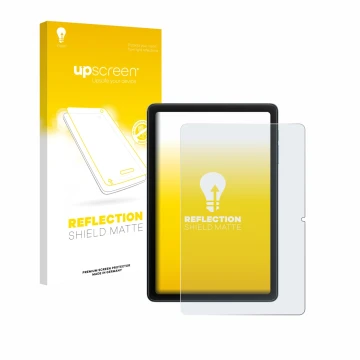 Face avant d’un emballage produit avec le logo de la marque upscreen. À côté, l’appareil Blackview Tab 20 WiFi est représenté 