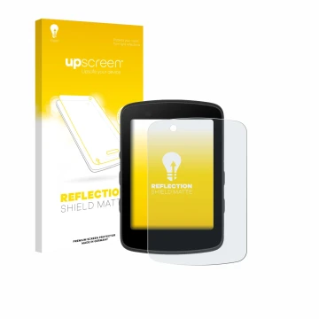 Face avant d’un emballage produit avec le logo de la marque upscreen. À côté, l’appareil Bryton Rider 650 est représenté avec 