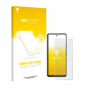 Face avant d’un emballage produit avec le logo de la marque upscreen. À côté, l’appareil TCL 50 Pro NXTPaper 5G est représenté