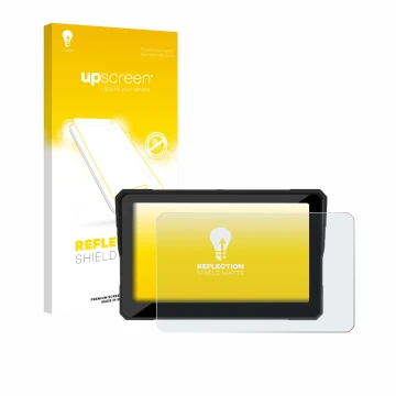 Face avant d’un emballage produit avec le logo de la marque upscreen. À côté, l’appareil Carpuride W702S Pro 7