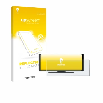 Face avant d’un emballage produit avec le logo de la marque upscreen. À côté, l’appareil Carpuride V92 10.26