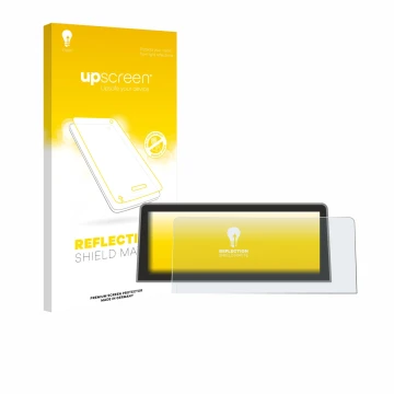 Face avant d’un emballage produit avec le logo de la marque upscreen. À côté, l’appareil Roadtop BMW 1 Serie E81 E82 E87 E88 2