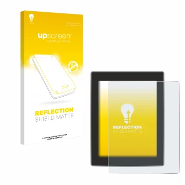 Face avant d’un emballage produit avec le logo de la marque upscreen. À côté, l’appareil Volvo XC90 11.2