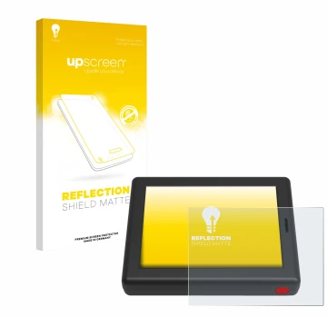 Face avant d’un emballage produit avec le logo de la marque upscreen. À côté, l’appareil XC Tracer Maxx III est représenté ave