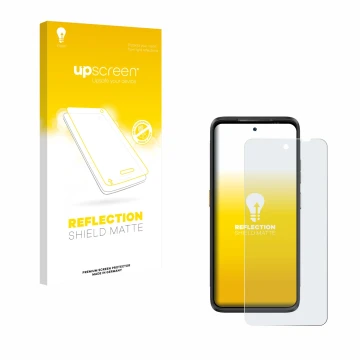 Face avant d’un emballage produit avec le logo de la marque upscreen. À côté, l’appareil Ulefone Armor 23 Ultra est représenté