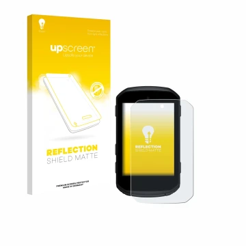 Face avant d’un emballage produit avec le logo de la marque upscreen. À côté, l’appareil Garmin Edge 550 est représenté avec l