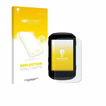 Face avant d’un emballage produit avec le logo de la marque upscreen. À côté, l’appareil Garmin Edge 850 est représenté avec l