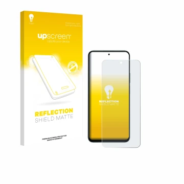 Face avant d’un emballage produit avec le logo de la marque upscreen. À côté, l’appareil Honor 400 Smart est représenté avec l
