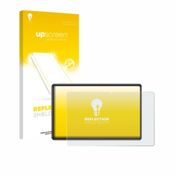 Face avant d’un emballage produit avec le logo de la marque upscreen. À côté, l’appareil ZIOVO Z118 10.1