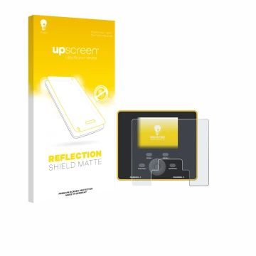 Face avant d’un emballage produit avec le logo de la marque upscreen. À côté, l’appareil Junsi iCharger DX12 est représenté av