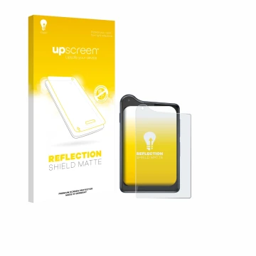 Face avant d’un emballage produit avec le logo de la marque upscreen. À côté, l’appareil Xiaomi Qin K25 est représenté avec la