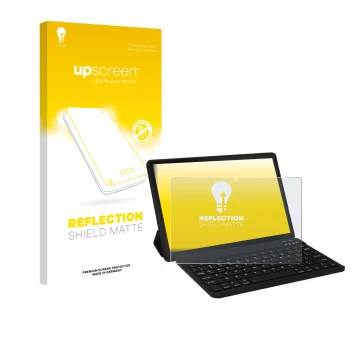 Face avant d’un emballage produit avec le logo de la marque upscreen. À côté, l’appareil Laptok LAPA7LBK 11