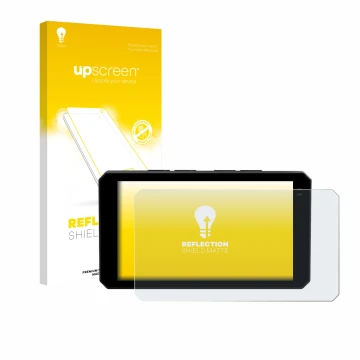 Face avant d’un emballage produit avec le logo de la marque upscreen. À côté, l’appareil Chigee AIO-6 LTE 4G est représenté av