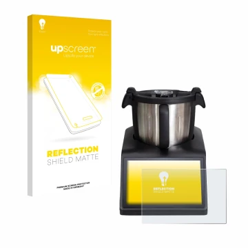 Face avant d’un emballage produit avec le logo de la marque upscreen. À côté, l’appareil Ufesa TotalChef RK10 est représenté a