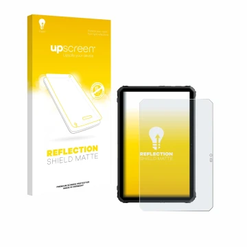 Face avant d’un emballage produit avec le logo de la marque upscreen. À côté, l’appareil Blackview Active 7 est représenté ave