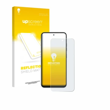 Face avant d’un emballage produit avec le logo de la marque upscreen. À côté, l’appareil Infinix Smart 10 est représenté avec 