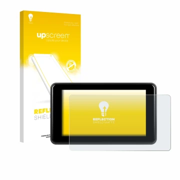 Face avant d’un emballage produit avec le logo de la marque upscreen. À côté, l’appareil Vechtel Carplay 5