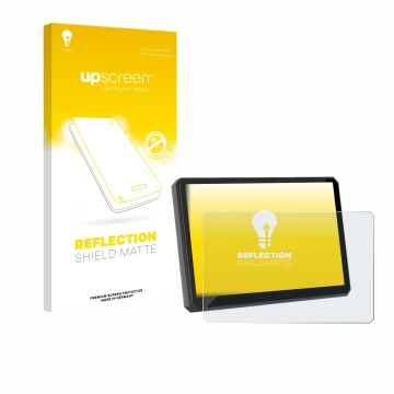Face avant d’un emballage produit avec le logo de la marque upscreen. À côté, l’appareil Carpuride W502BS Pro 5