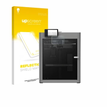 Face avant d’un emballage produit avec le logo de la marque upscreen. À côté, l’appareil Bambu Lab P2S 3D Printer est représen