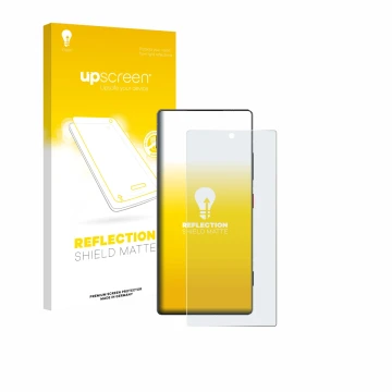 Face avant d’un emballage produit avec le logo de la marque upscreen. À côté, l’appareil ZTE Nubia Z80 Ultra est représenté av